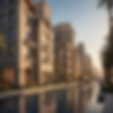Stylish Residential Buildings in Town Square Dubai Stylish residential buildings in Town Square Dubai reflecting contemporary living