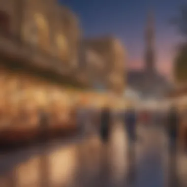 Shopping and Dining Options in Town Square Dubai Shops and dining options in Town Square Dubai bustling with activity