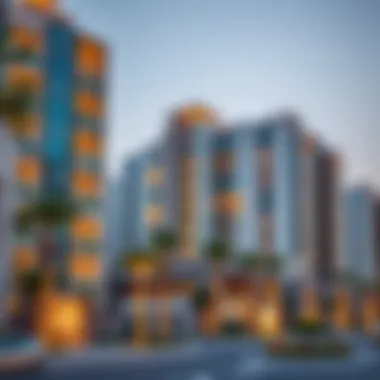 Residential Options in Arjan Stylish residential buildings representing the real estate options in Arjan