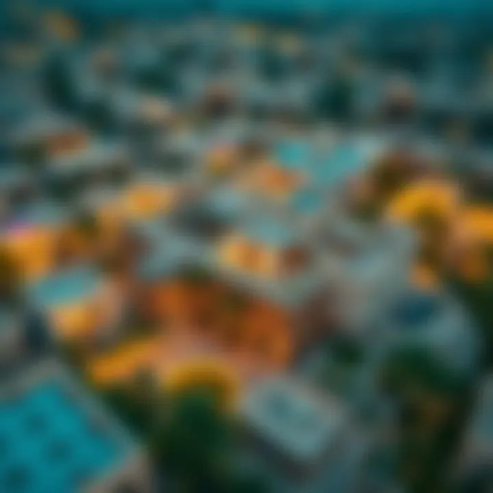 Aerial view of Puranmal Muraqqabat highlighting community spaces