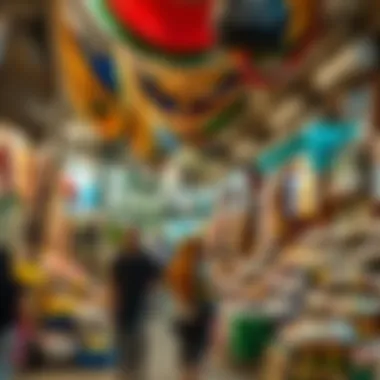A Taste of Local Commerce in Wasl District Local market with diverse shops and visitors exploring